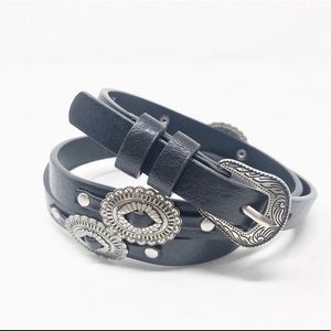 Vintage Western Faux Leather Belt